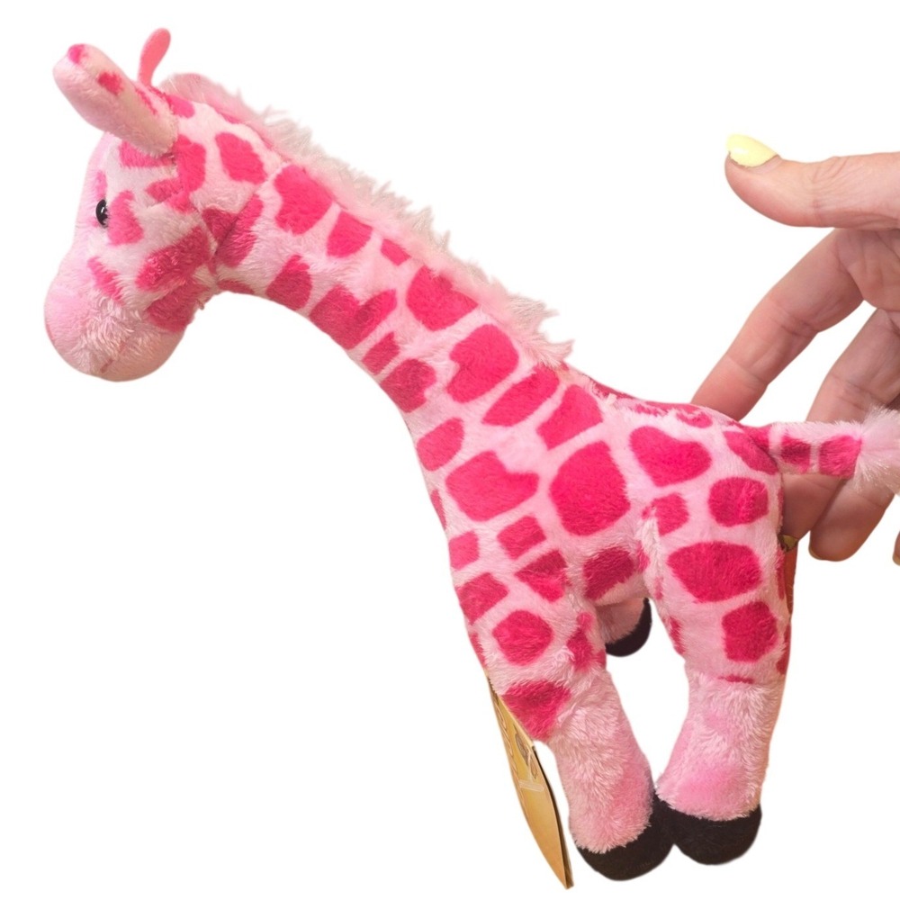 Adventure Planet 10 Inch Pink Giraffe Plush Adjustable Legs Clean with Tags
